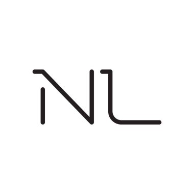 nl ilk harf vektör logosu simgesi