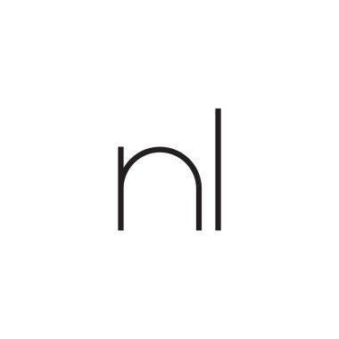 nl ilk harf vektör logosu simgesi