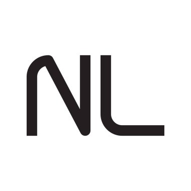 nl ilk harf vektör logosu simgesi