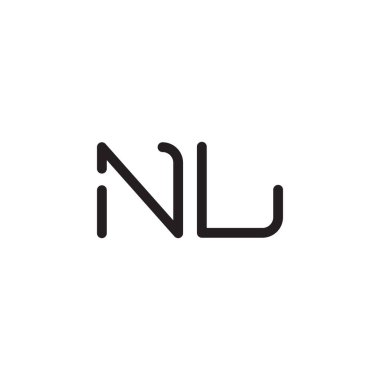 nl ilk harf vektör logosu simgesi