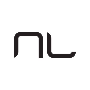 nl ilk harf vektör logosu simgesi