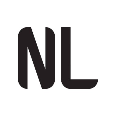 nl ilk harf vektör logosu simgesi
