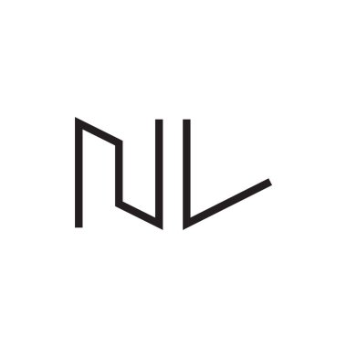 nl ilk harf vektör logosu simgesi