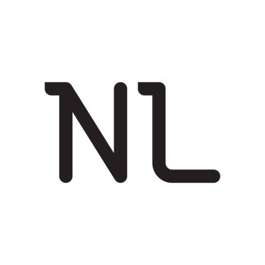 nl ilk harf vektör logosu simgesi