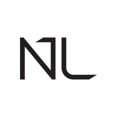 nl ilk harf vektör logosu simgesi