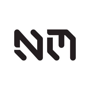nm ilk harf vektör logo simgesi