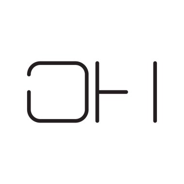 İlk harf vektör logosu simgesi
