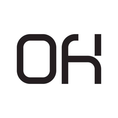 İlk harf vektör logosu simgesi