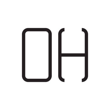 İlk harf vektör logosu simgesi