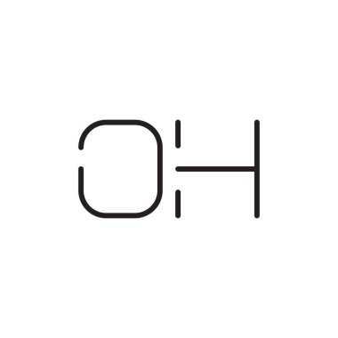 İlk harf vektör logosu simgesi