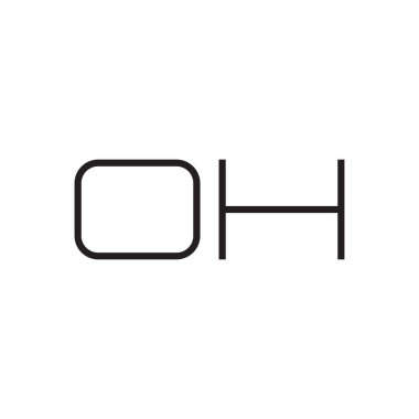 İlk harf vektör logosu simgesi