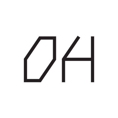 İlk harf vektör logosu simgesi