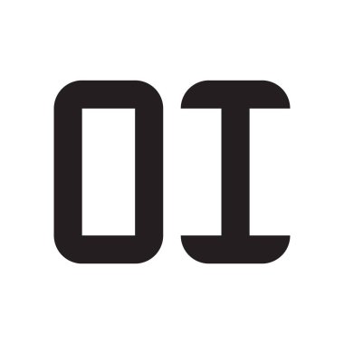 oi ilk harf vektör logo simgesi