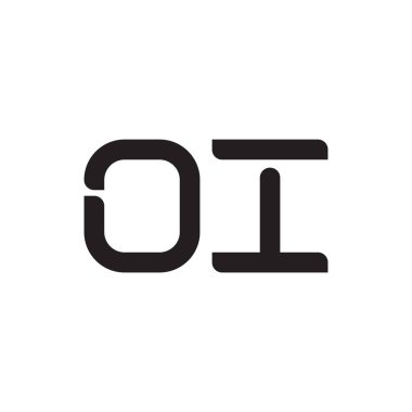 oi ilk harf vektör logo simgesi