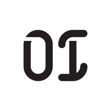 oi ilk harf vektör logo simgesi