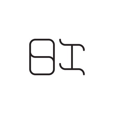 oi ilk harf vektör logo simgesi