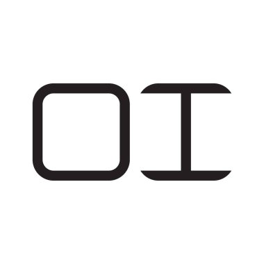 oi ilk harf vektör logo simgesi