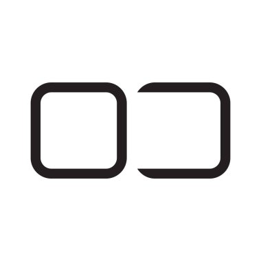 Oj ilk harf vektör logo simgesi