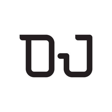 Oj ilk harf vektör logo simgesi