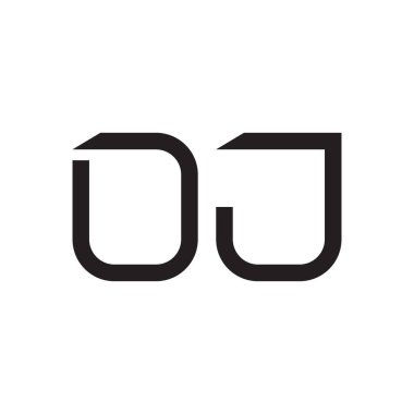 Oj ilk harf vektör logo simgesi