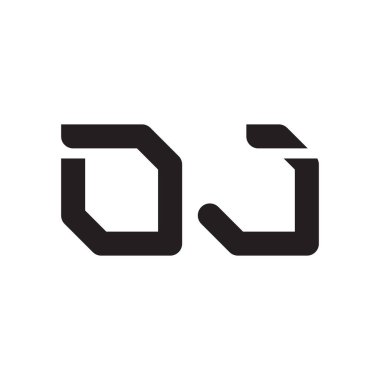 Oj ilk harf vektör logo simgesi