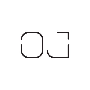 Oj ilk harf vektör logo simgesi