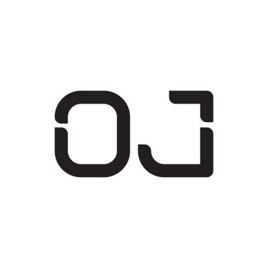Oj ilk harf vektör logo simgesi