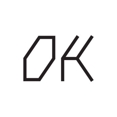 Tamam ilk harf vektör logo simgesi