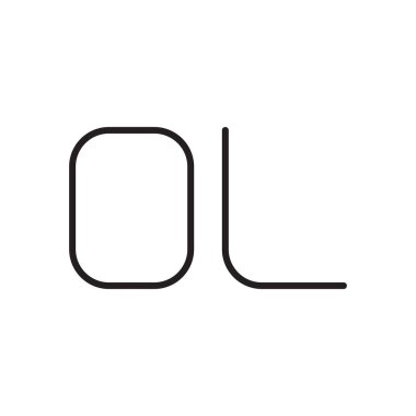 İlk harf vektör logo simgesi