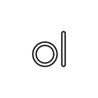 İlk harf vektör logo simgesi