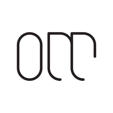 om ilk harf vektör logo simgesi