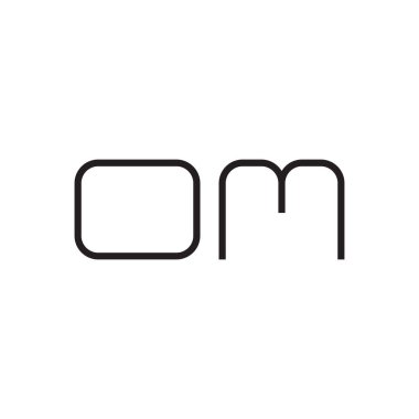 om ilk harf vektör logo simgesi