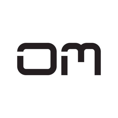 om ilk harf vektör logo simgesi