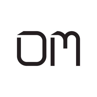 om ilk harf vektör logo simgesi