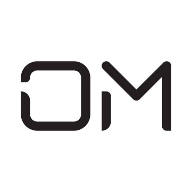 om ilk harf vektör logo simgesi