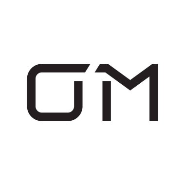 om ilk harf vektör logo simgesi