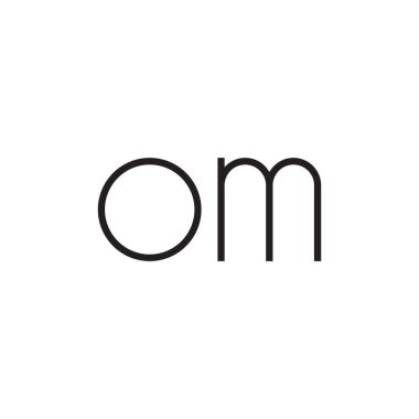 om ilk harf vektör logo simgesi