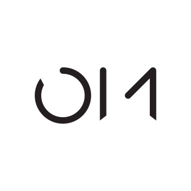 om ilk harf vektör logo simgesi