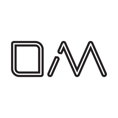 om ilk harf vektör logo simgesi