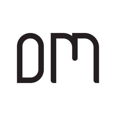 om ilk harf vektör logo simgesi