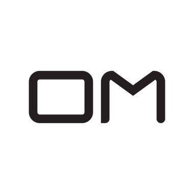 om ilk harf vektör logo simgesi