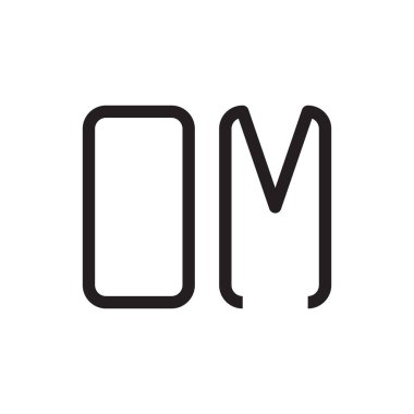 om ilk harf vektör logo simgesi