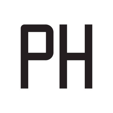ph ilk harf vektör logo simgesi