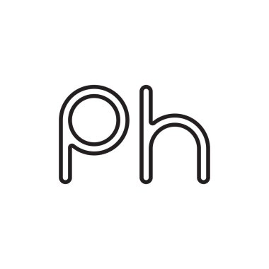 ph ilk harf vektör logo simgesi