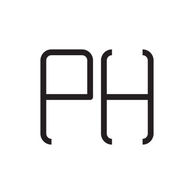 ph ilk harf vektör logo simgesi