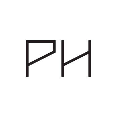 ph ilk harf vektör logo simgesi