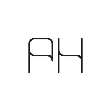ph ilk harf vektör logo simgesi