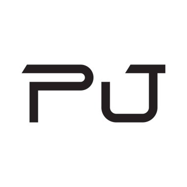 pj ilk harf vektör logo simgesi