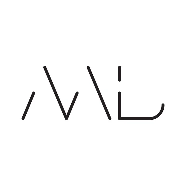 Carta Inicial Vetor Logotipo Ícone —  Vetores de Stock