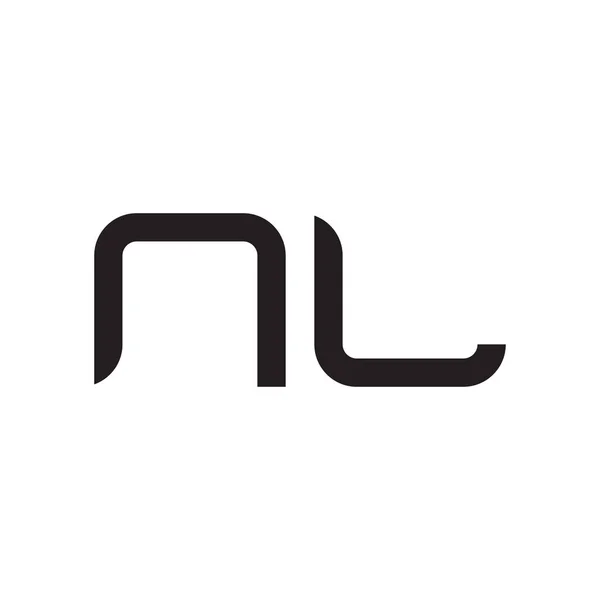 nl ilk harf vektör logosu simgesi